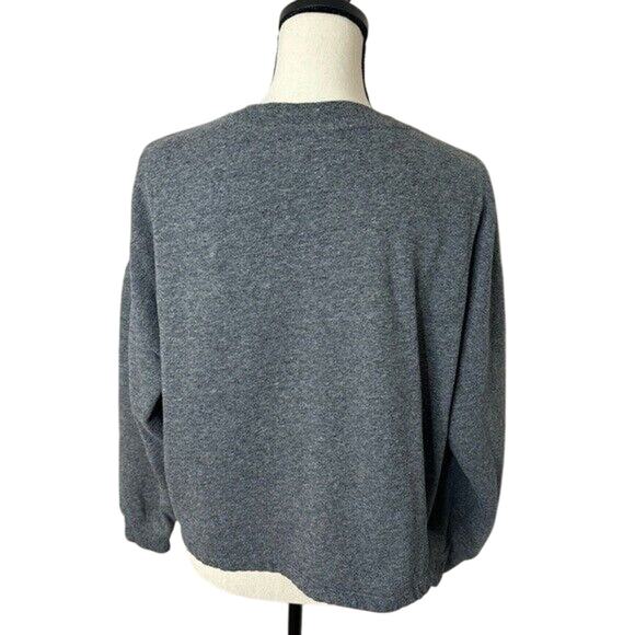 Calvin Klein Athleisure Women's M Gray Pullover Sweatshirt Long Sleeves CrewNeck - Picture 2 of 5